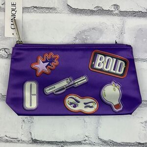 Clinique Vibrant Purple Makeup Pouch NWT